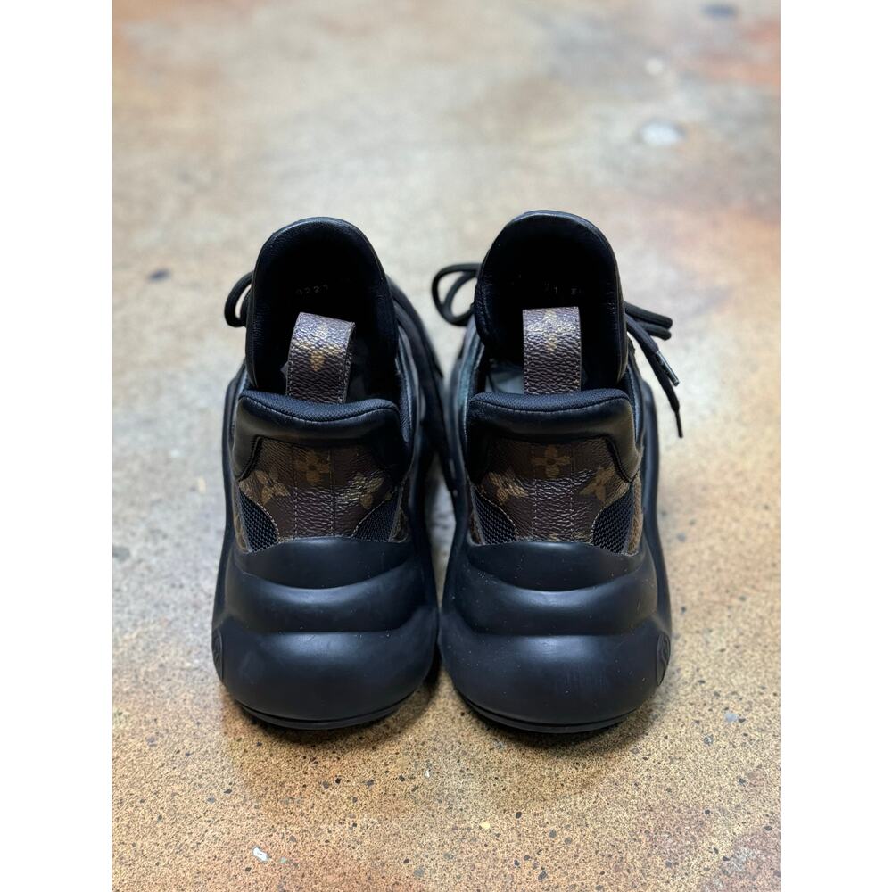 LOUIS VUITTON LV Sz. 38 Black Archlight Sneaker Monogram Lace Up Chunky Shoes - Picture 8 of 12